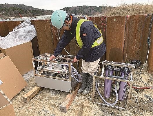 Construction sites introducing small-sized water purifying machine
