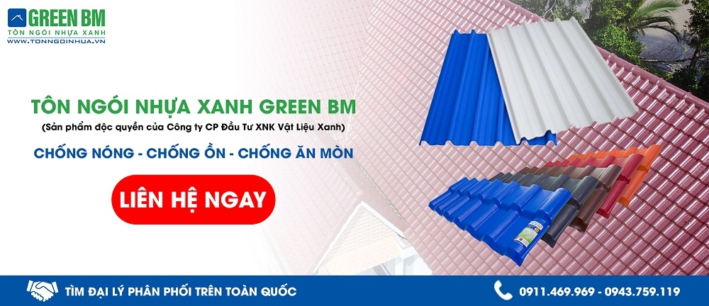 Tôn ngói nhựa xanh Green BM - Xu thế hiện đại mới trong kiến trúc Việt Nam