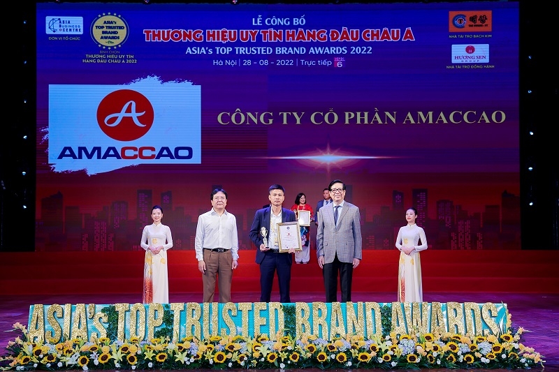 AMACCAO vinh dự nhận giải thưởng Thương hiệu uy tín hàng đầu châu Á