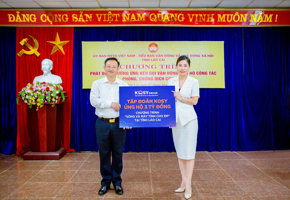 Tập đoàn Kosy tài trợ 3 tỷ đồng cho chương trình “Sóng và máy tính cho em” tỉnh Lào Cai