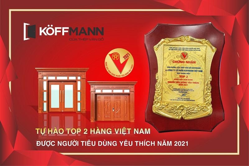 Koffmann đạt Top 2 “Hàng Việt Nam được người tiêu dùng yêu thích năm 2021”