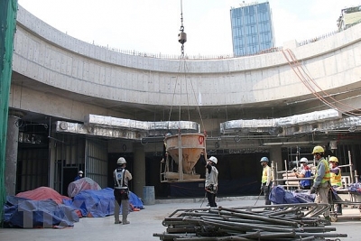 Nhà ga Bến Thành dự án metro số 1 cơ bản hoàn thành phần kết cấu