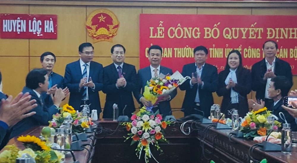 Hà Tĩnh: Phó Giám đốc Sở Xây dựng được bổ nhiệm làm Phó Bí thư Huyện ủy Lộc Hà