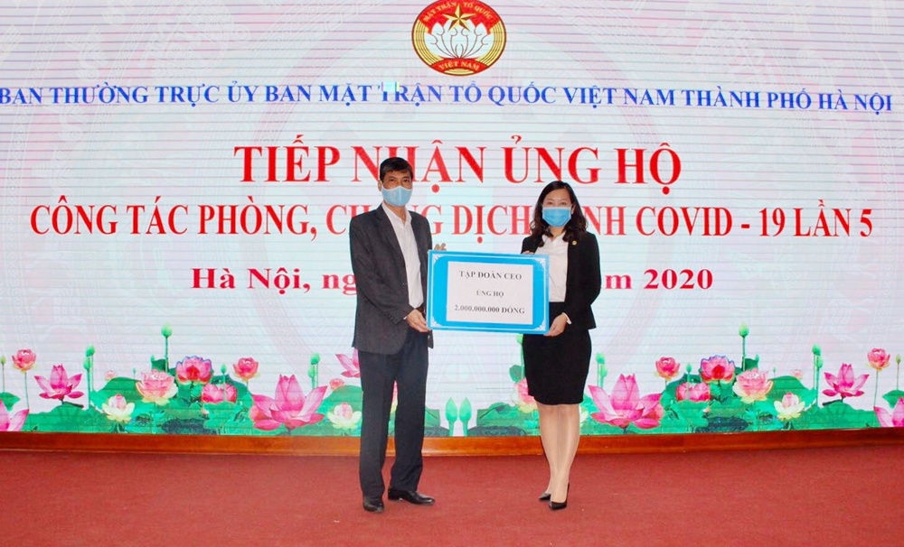 Tập đoàn CEO ủng hộ 2 tỷ đồng cùng Hà Nội chống dịch Covid-19