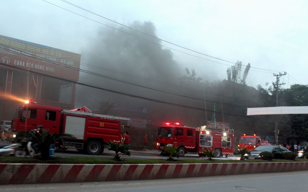 Thái Nguyên: Cháy tại Trạm bơm SP3 của Công ty thoát nước và phát triển hạ tầng đô thị