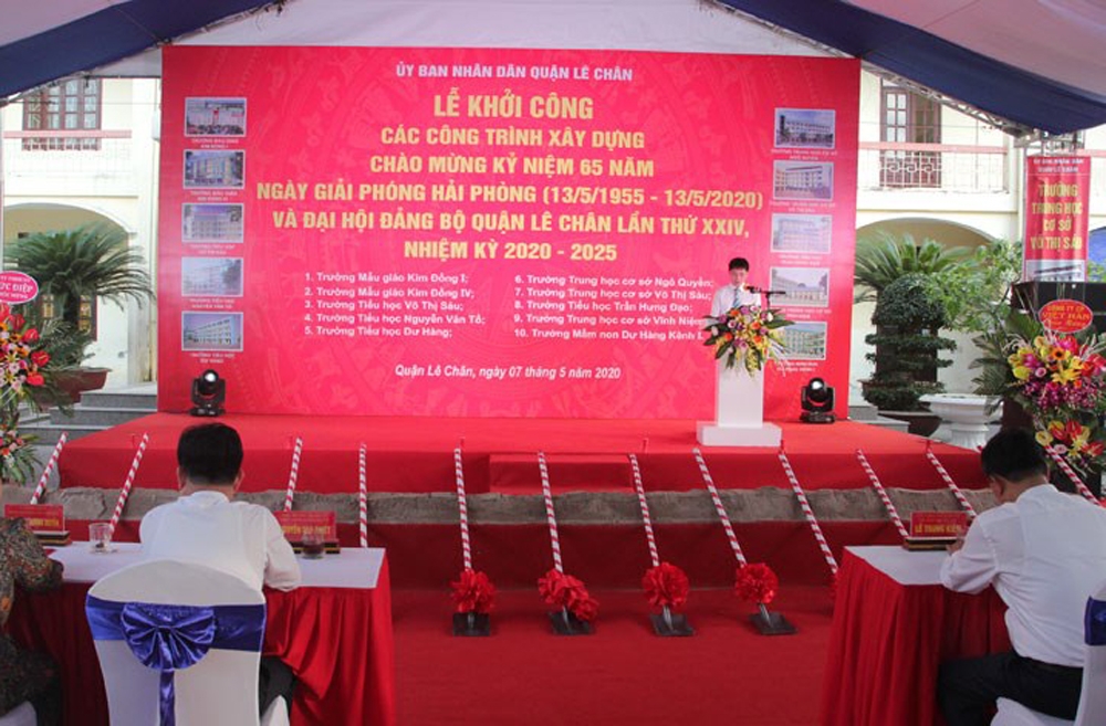 Hải Phòng: Khởi công 10 công trình trường học trên địa bàn quận Lê Chân