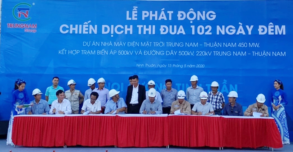 Trung Nam Group phát động chiến dịch 102 ngày đêm hoàn thành đường dây truyền tải điện 500kV