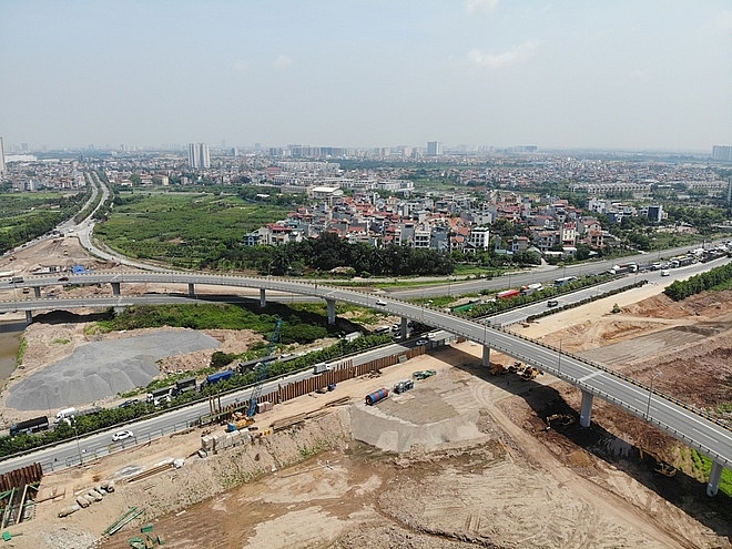 nhin tu tren cao du an duong noi vanh dai 3 voi cao toc ha noi hai phong