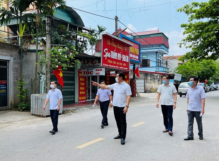 Vĩnh Phúc: Kiểm tra công tác phòng, chống dịch Covid-19 tại huyện Bình Xuyên