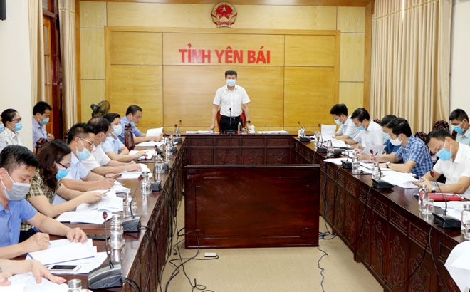 Chủ tịch UBND tỉnh Yên Bái làm việc về tiến độ thực hiện kế hoạch đầu tư công và giải ngân vốn xây dựng cơ bản năm 2021