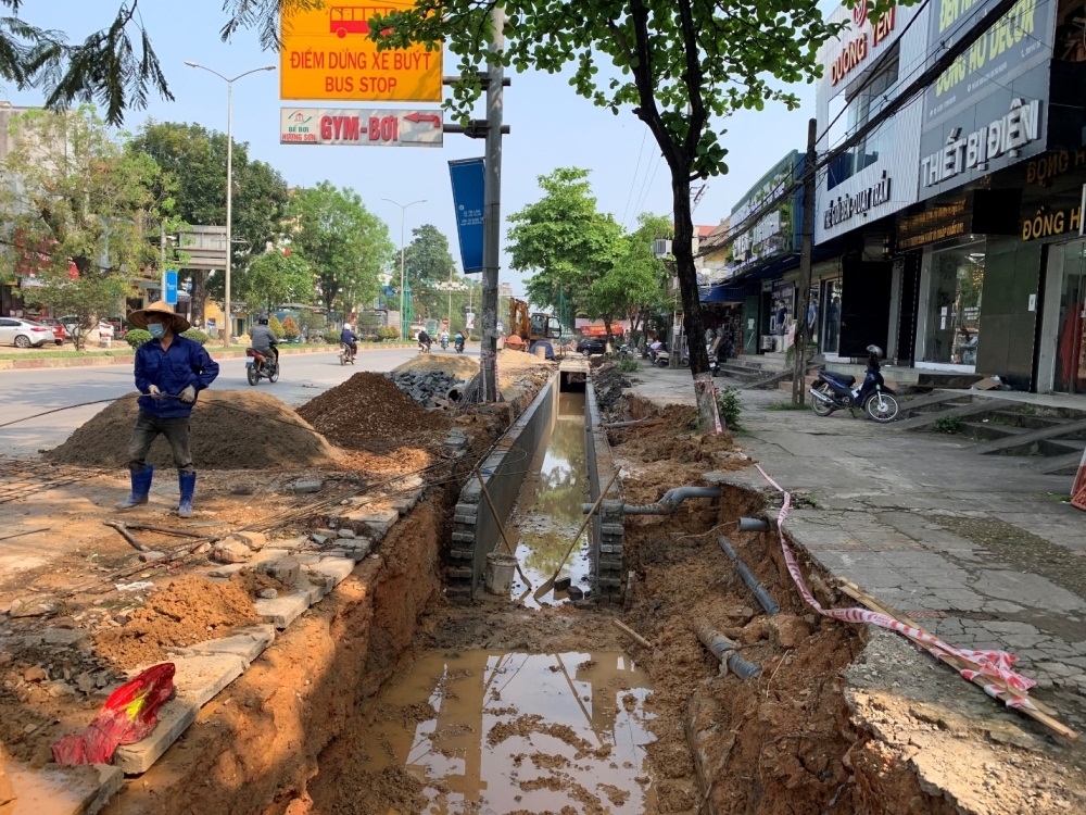 Thái Nguyên: Công ty TNHH Hoàng Mấm thi công xây dựng không đảm bảo an toàn giao thông