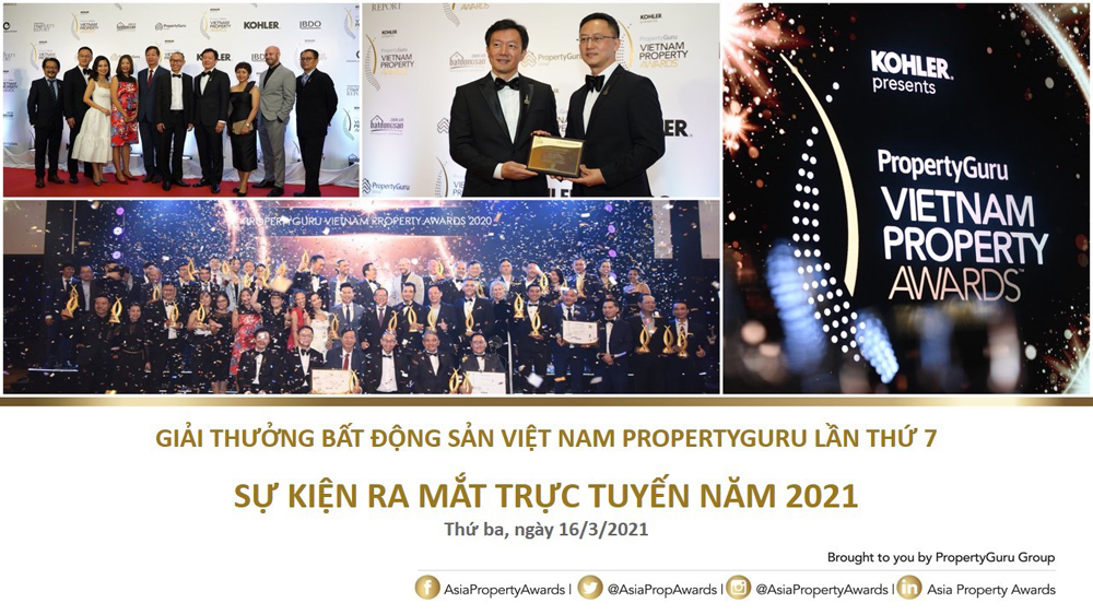 Cuối tháng 8 đóng cổng đề cử và ứng cử Giải thưởng Bất động sản Việt Nam PropertyGuru 2021