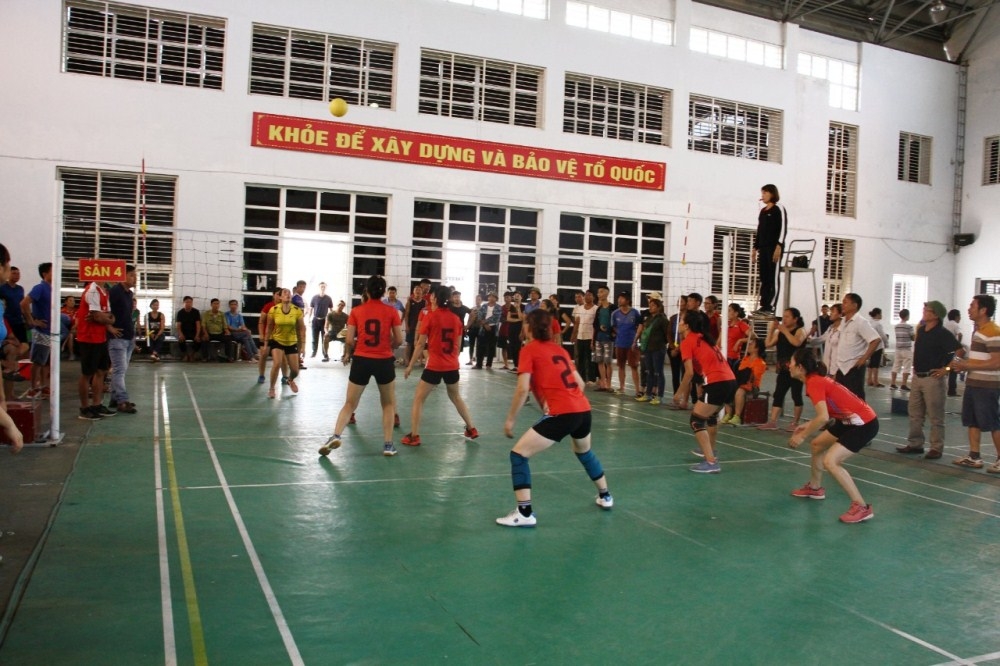 Tam Dương (Vĩnh Phúc): Tổ chức giải bóng chuyền hơi chào mừng Đại hội Đảng các cấp