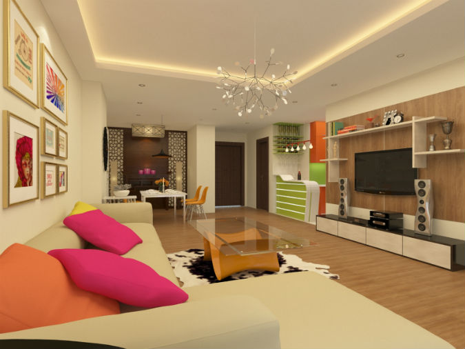 Cách phối màu khi thiết kế nội thất căn hộ chung cư
