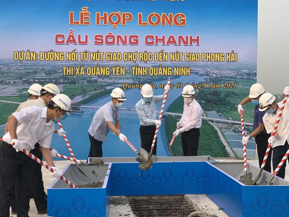 Quảng Yên (Quảng Ninh): Hợp long cầu Sông Chanh 2