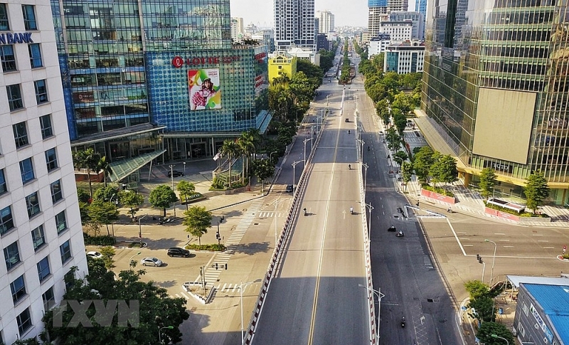 hinh anh duong pho khac la trong nhung ngay ha noi gian cach