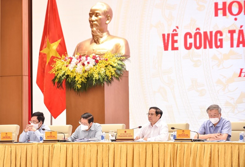 Thủ tướng Phạm Minh Chính chủ trì Hội nghị về công tác xây dựng và hoàn thiện thể chế