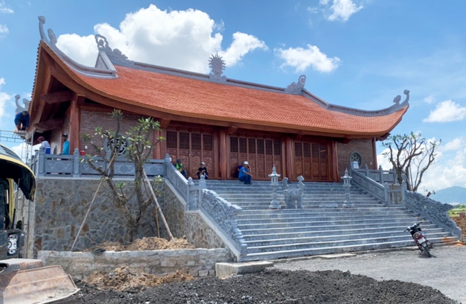 Bà Rịa-Vũng Tàu: Công trình đền thờ xây dựng không phép trong dự án cảng quốc tế Mỹ Xuân