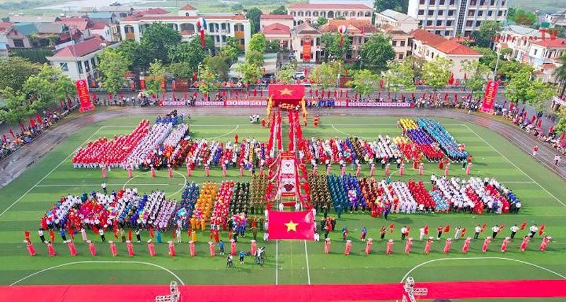 Tưng bừng Lễ khai mạc Đại hội Thể dục thể thao huyện Quốc Oai lần thứ IX năm 2022
