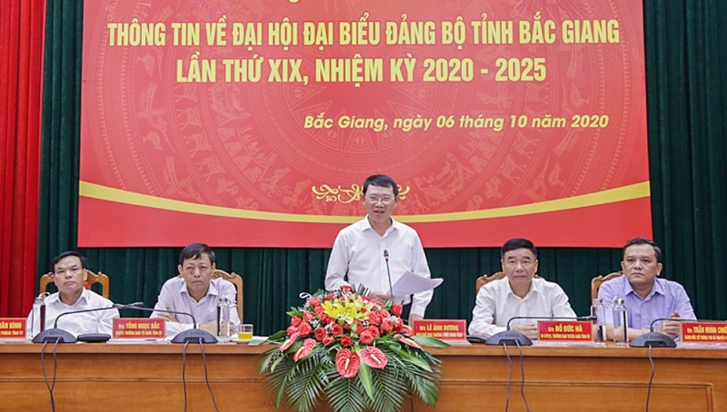 bac giang hop bao thong tin ve dai hoi dai bieu dang bo tinh lan thu xix nhiem ky 2020 2025