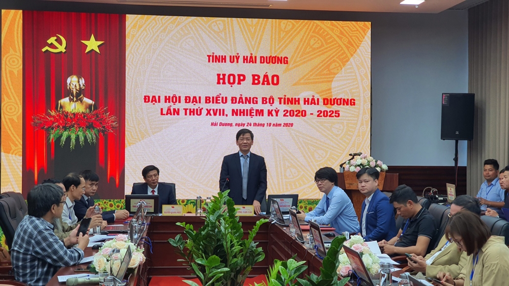 Hải Dương: Họp báo về Đại hội đại biểu Đảng bộ tỉnh lần thứ XVII, nhiệm kỳ 2020 - 2025