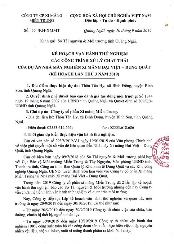 Quảng Ngãi: Chưa tìm được lối ra cho dự án Nhà máy xi măng Đại Việt – Dung Quất