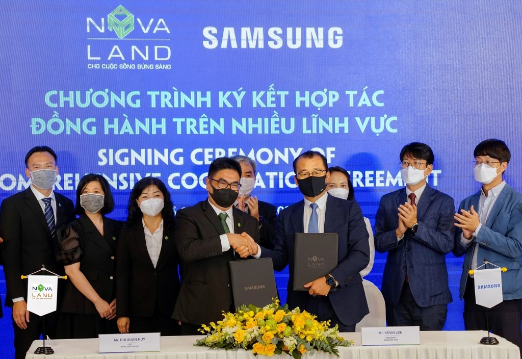 Ông lớn công nghệ điện tử Hàn Quốc Samsung bắt tay cùng Novaland hợp tác toàn diện