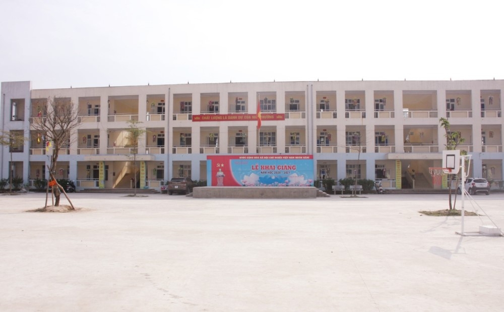 Tam Đảo (Vĩnh Phúc): Đẩy nhanh tiến độ thi công dự án trường Tiểu học Hợp Châu II giai đoạn 1