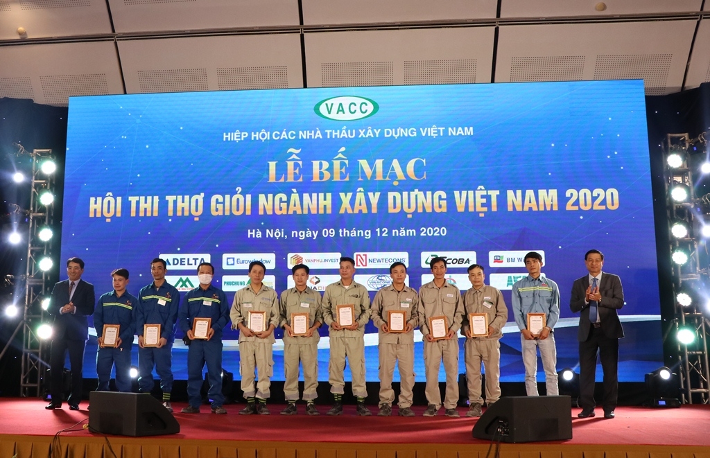 VINADIC bội thu giải thưởng tại Hội thi Thợ giỏi ngành Xây dựng Việt Nam 2020
