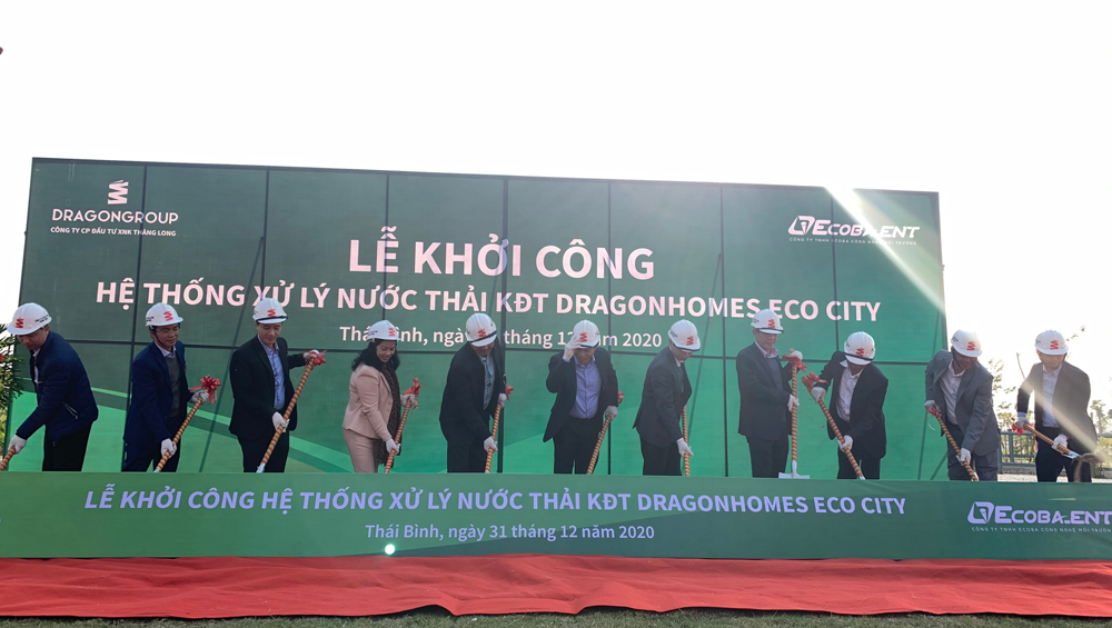 Thái Bình: Khởi công hệ thống xử lý nước thải công nghệ hiện đại tại Khu đô thị DragonHomes Eco City