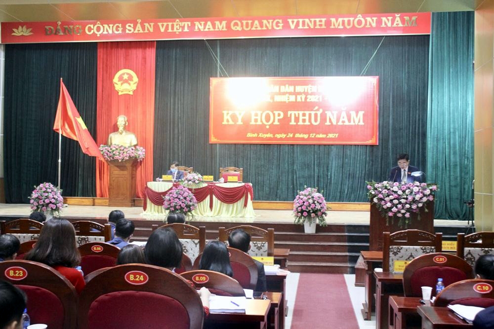Vĩnh Phúc: HĐND huyện Bình Xuyên tổ chức Kỳ họp thứ 5, nhiệm kỳ 2021-2026