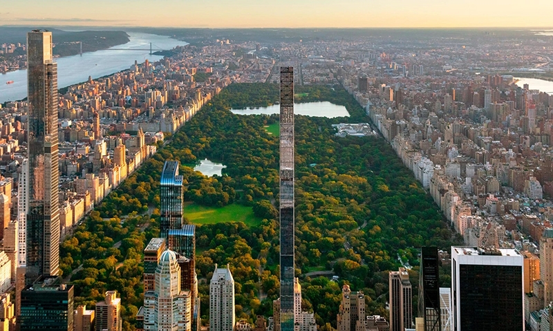 Tòa nhà chọc trời mỏng nhất thế giới ở New York